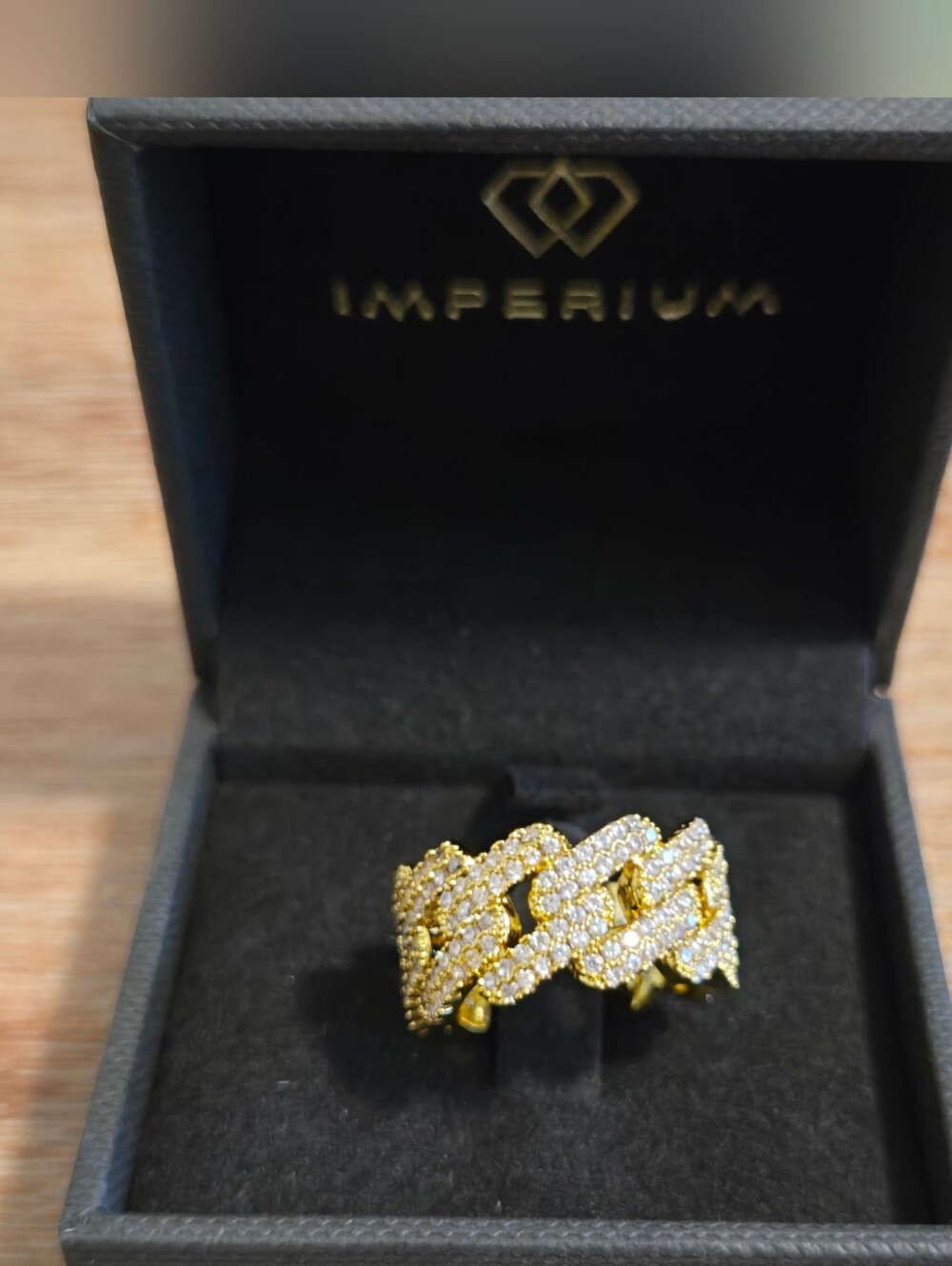 Iced Cuban Ring- Gold